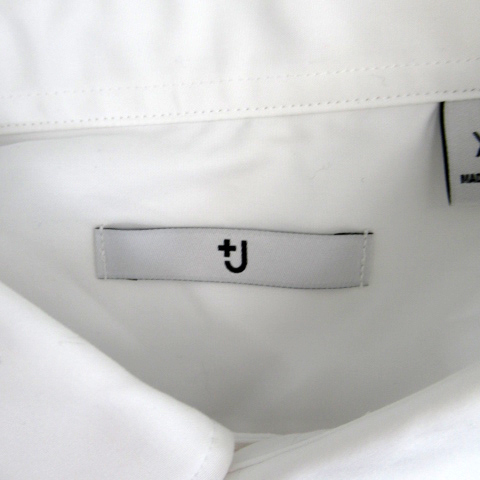 ユニクロ UNIQLO +J Yシャツ ワイシャツ ドレスシャツ 長袖 無地 XS 白 ホワイト /SM34 メンズ_画像4