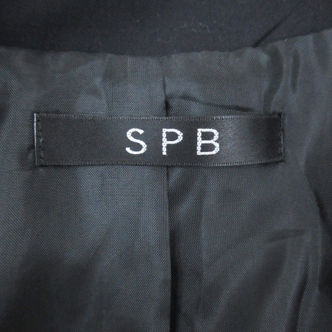 エスピービー SPB テーラードジャケット ミドル丈 総裏地 シングルボタン M 黒 ブラック /FF44 ■MO レディース_画像5