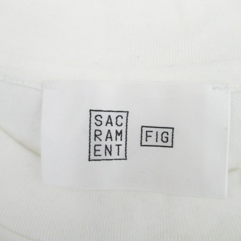 サクラメントフィグ SACRAMENT FIG Tシャツ カットソー ラウンドネック 半袖 星柄 プリント オフホワイト 黒 ブラック /HO35 メンズ_画像5