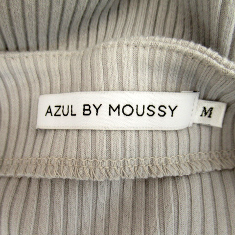 アズールバイマウジー AZUL by moussy カーディガン ロング丈 ノースリーブ 前開き 無地 M ライトグレー /SY40 レディース_画像3