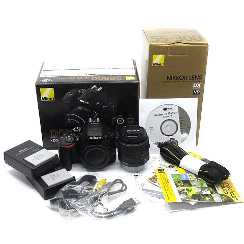 信頼 D5500 Nikon ニコン デジタル 動作確認済み ブラック 黒 ダブル