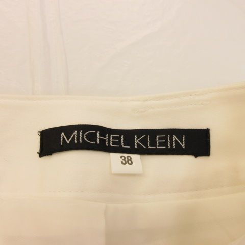  Michel Klein MICHEL KLEIN knee height skirt tight eggshell white white 38 *A130 lady's 