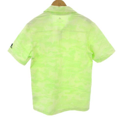  Adidas adidas рубашка cut and sewn короткий рукав половина кнопка стрейч зеленый зеленый серия L #GY01 мужской 