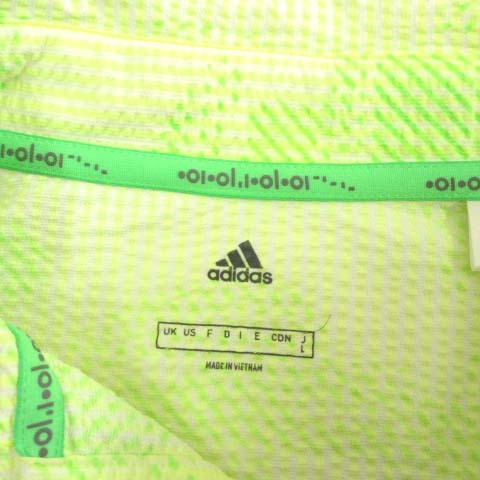  Adidas adidas рубашка cut and sewn короткий рукав половина кнопка стрейч зеленый зеленый серия L #GY01 мужской 