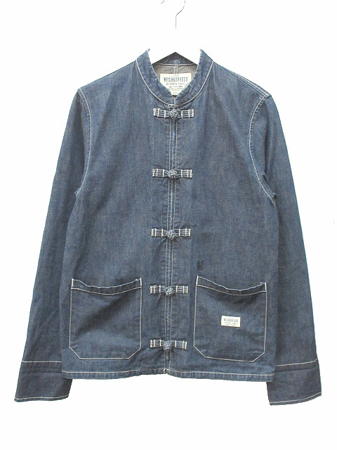 ネイバーフッド NEIGHBORHOOD デニム カンフージャケット KF/C-JKT 161ARNH-JKM04 S インディゴブルー カバーオール ☆AA★_画像1