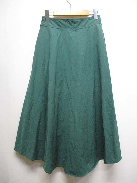 プラージュ Plage フィッシュテール ロング フレア スカート 36 緑 グリーン 日本製 レディース_画像2