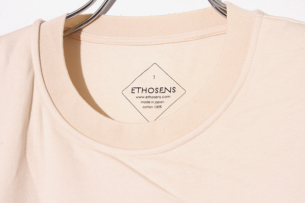 ETHOSENS エトセンス 半袖 レイヤーTシャツ カットソー 1 UMBLEACHED アンブリーチド E118-001 /● メンズ_画像3