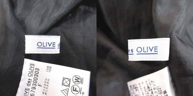 オリーブデオリーブ OLIVE des OLIVE マーメイドスカート タイト ロング 花柄 F 黒 ブラック /CT レディース_画像6