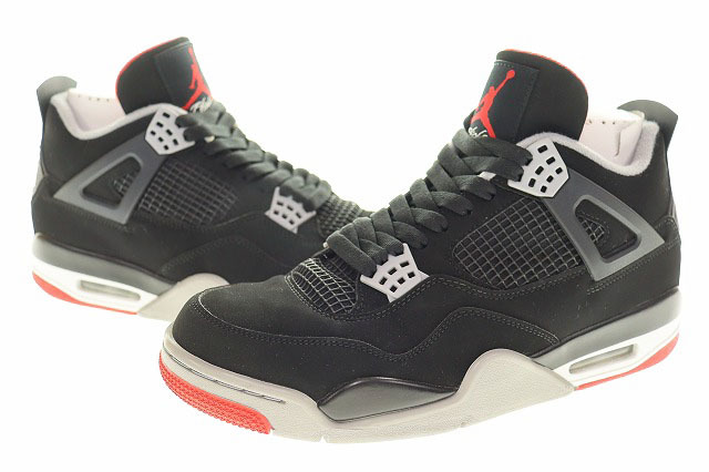 ナイキ NIKE AIR JORDAN 4 RETRO BRED 2019 28.5cm FIRE RED 308497
