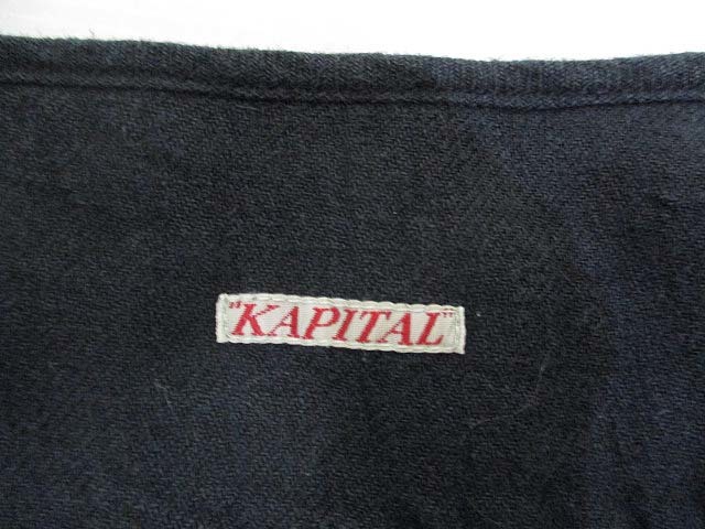 キャピタル kapital 長袖 麻リネン プルオーバー 1/S 黒 ブラック ブラウス カットソー 日本製 レディース_画像4