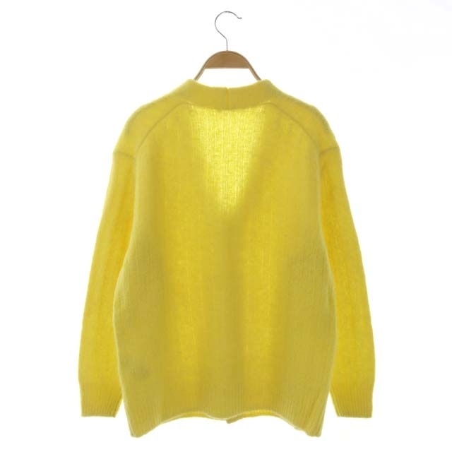 o- Rally AURALEE wide rib knitted cardigan V neck long sleeve 0 yellow color yellow A21AC038A /CM #OS #SH lady's 