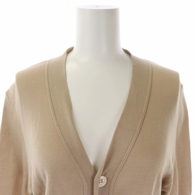 ru Toro waLetroyes knitted cardigan V neck long sleeve 1 beige /BD #OS lady's 