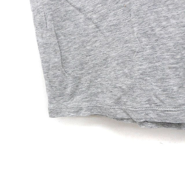  rouge vif Rouge vif print cut and sewn T-shirt French sleeve ound-necked cotton cotton gray ash /FT34 lady's 