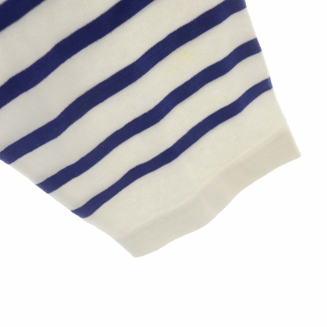  Le Minor Leminor border One-piece Mini long sleeve boat neck white white blue blue /DO #OS lady's 