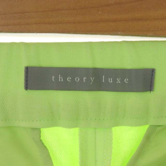 セオリーリュクス theory luxe 23SS Cosimo Carol 2 パンツ テーパード センタープレス ジッパーフライ 034 ライムグリーン レディース_画像3