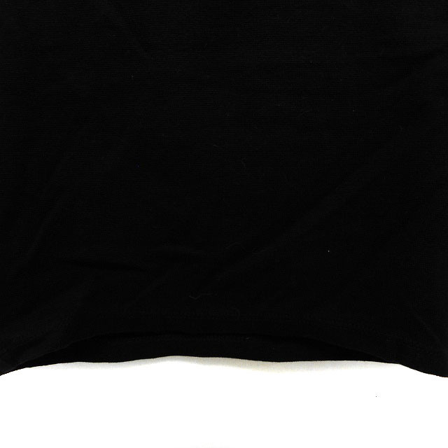 ザラ ZARA カットソー Tシャツ クルーネック コットン 綿 ショート 無地 半袖 S 黒 ブラック /NT26 レディース_画像5