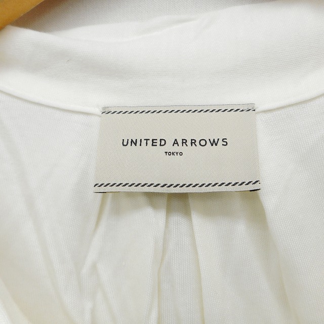 ユナイテッドアローズ UNITED ARROWS カットソー Tシャツ 半袖 Vネック リボン アイボリー 白 /KT27 レディース_画像3