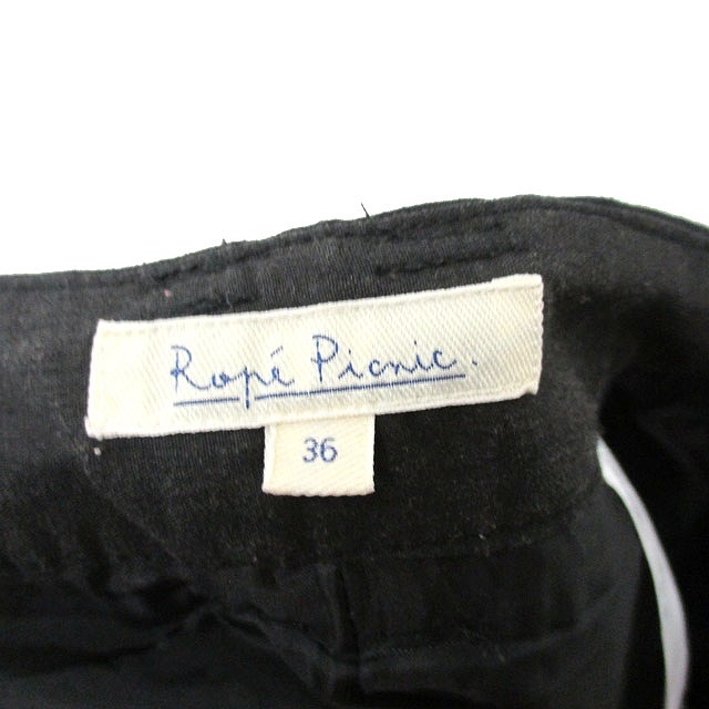 ロペピクニック ROPE Picnic パンツ スラックス ジップフライ シンプル 36 ブラック 黒 /KT28 レディース_画像3
