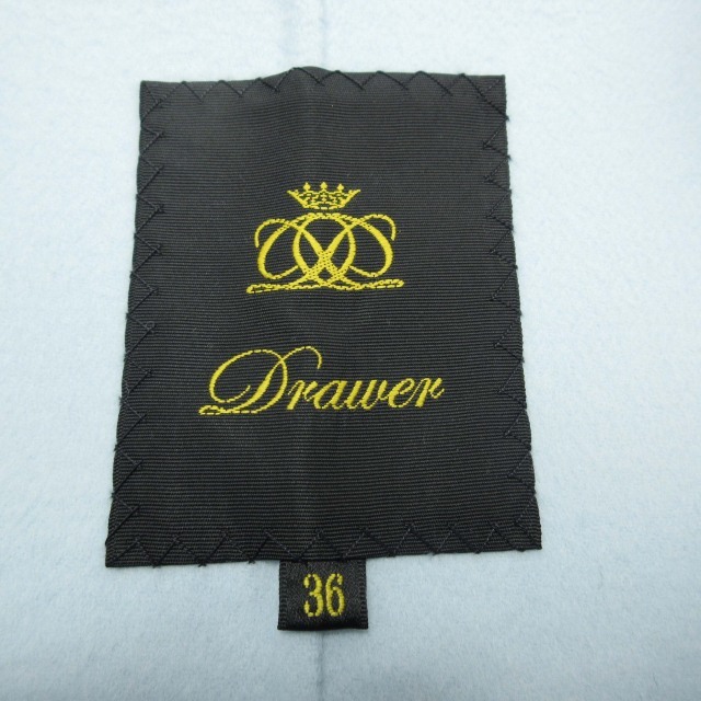 極美品 21AW ドゥロワー Drawer ウール ケヌキ ノーカラー コート