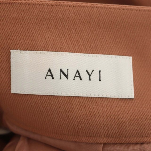 アナイ ANAYI 19AW ワイドパンツ ストレート リボンベルト付き 36 スモークピンク /CM ■OS レディース_画像3