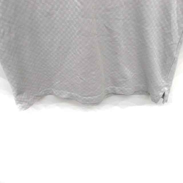 ニコルセレクション nicole selection Tシャツ カットソー チェック Vネック 半袖 46 グレー /TT2 メンズ_画像5