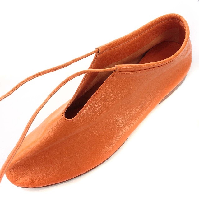  Martini a-noMARTINIANO BOOTIE flat shoes leather 37 23cm orange /*G lady's 