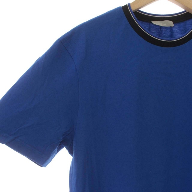 ディオールオム Dior HOMME 17SS NEWAVE BEE Tシャツ カットソー クルーネック 半袖 刺繍 ライン イタリア製 S 青 ブルー ■GY09 メンズ_画像3