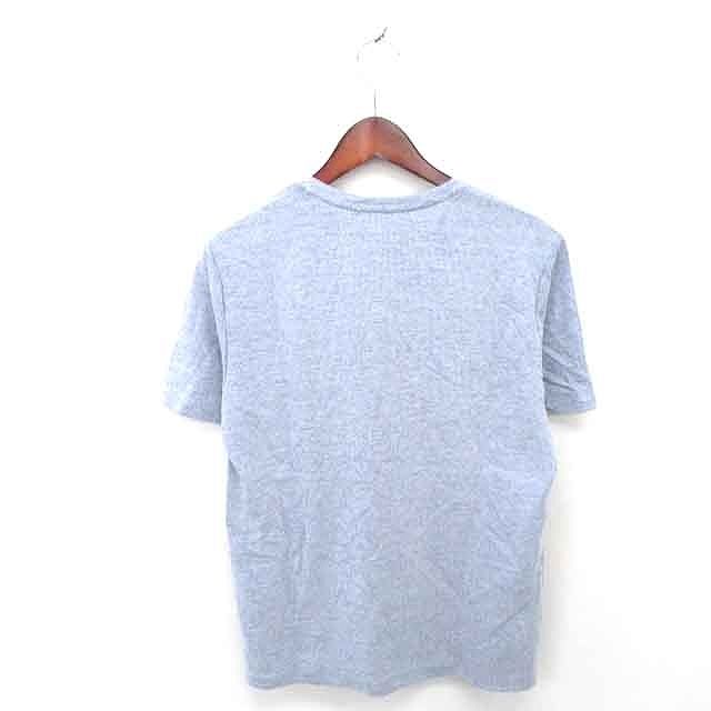 ハイダウェイ ニコル HIDEAWAYS Tシャツ カットソー Vネック 総柄 半袖 46 ブルー 青 /TT4 メンズ_画像2