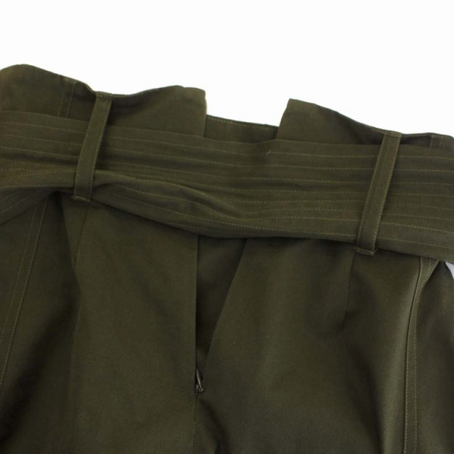  black bai Moussy BLACK by moussy long skirt maxi flair ribbon belt attaching 2 khaki green /CM #OS lady's 