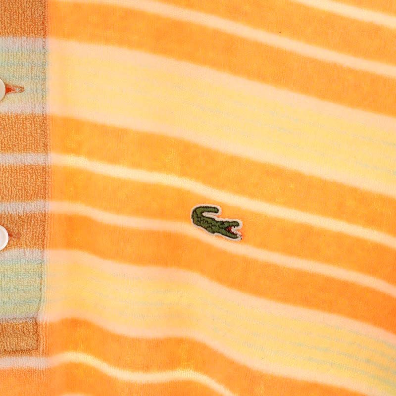 ラコステ LACOSTE ポロシャツ 半袖 パイル生地 ボーダー 4 M オレンジ 黄 イエロー /AN12 メンズ_画像5