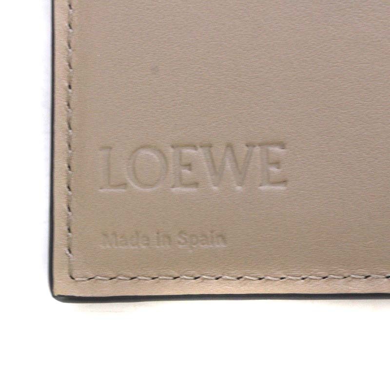 ロエベ LOEWE アナグラム トライフォールド ウォレット 財布 三つ折り ペブルグレインカーフ サンド /YO12 ■OH レディース_画像3