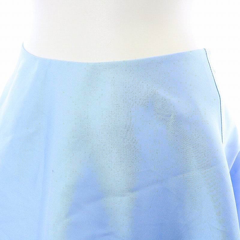 チェスティ Chesty フレアスカート ひざ丈 バックジップ 0 XS 水色 ライトブルー /UY22 ■GY09 レディースの画像4