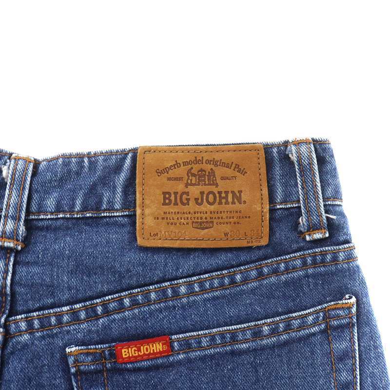 ビッグジョン Big John デニムパンツ ジーンズ ジップフライ USED加工 30 M 青 ブルー /NW29 ■GY09 メンズ_画像8