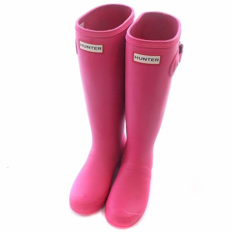  Hunter HUNTER original Tour ORIGINAL TOUR rain boots boots rubber long Logo UK3 22cm pink WFT1026RMA