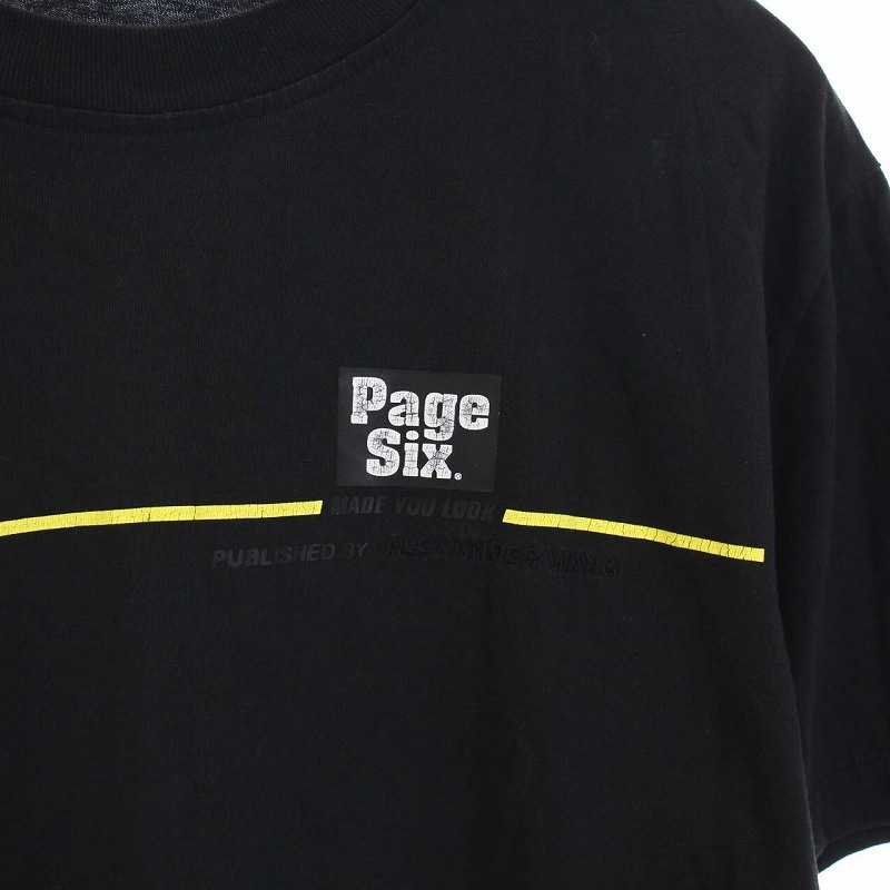 アレキサンダーワン ALEXANDER WANG Tシャツ カットソー 半袖 ロゴ プリント 刺繍 S 黒 ブラック /KH メンズ_画像7