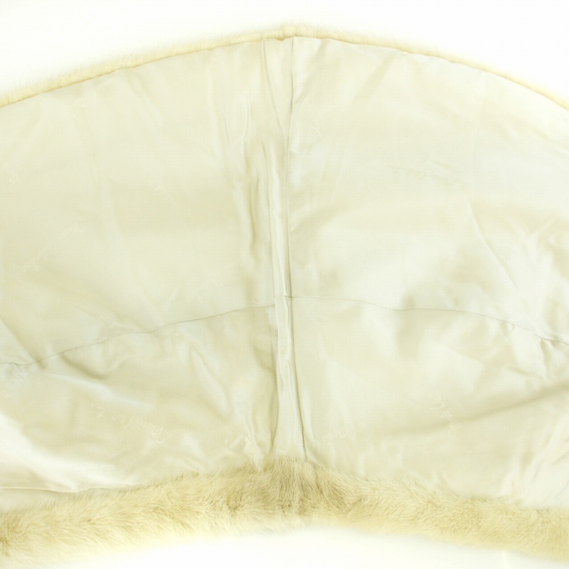  SaGa mink SAGA MINK silver SaGa tippet sapphire mink First -ru muffler fur shawl fringe beige /HN9