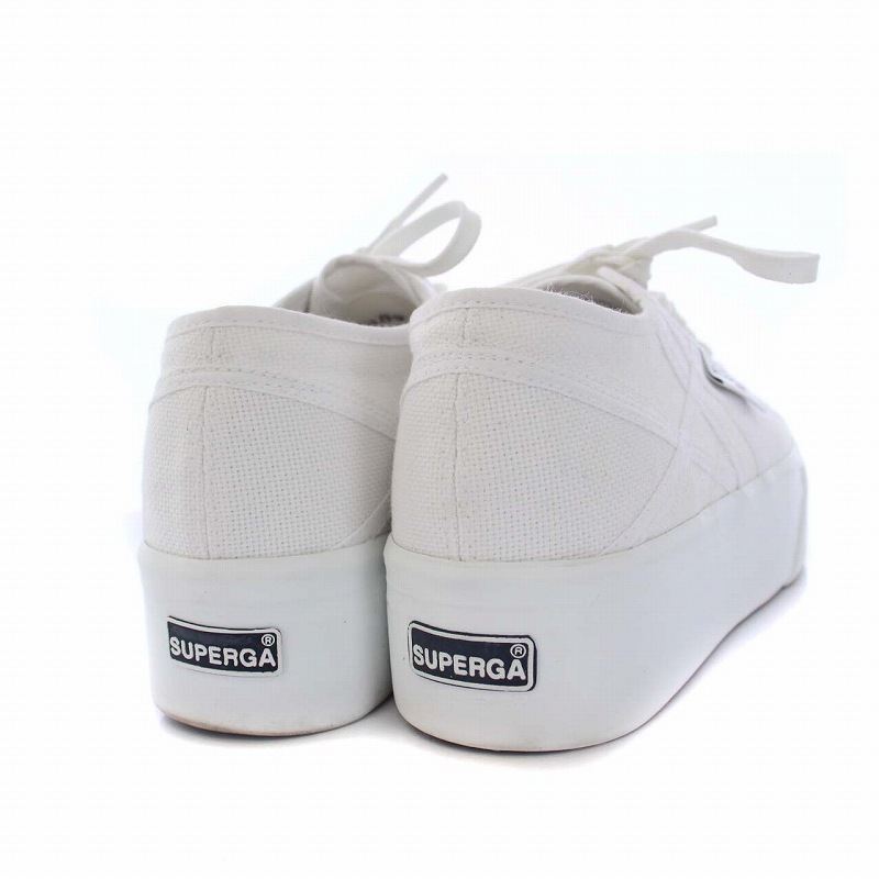 アライア ALAIA SUPERGA 22SS プラットフォーム スニーカー 厚底 37 24cm 白 ホワイト S61334W-001 /KH レディースの画像3