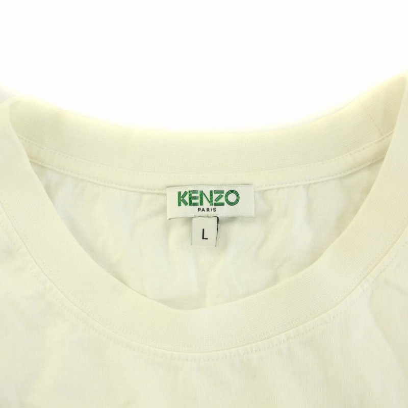 ケンゾー KENZO アイ EYE ハートプリントTシャツ カットソー クルーネック 半袖 L 白 ホワイト /YT ■OF ■SH レディース_画像4