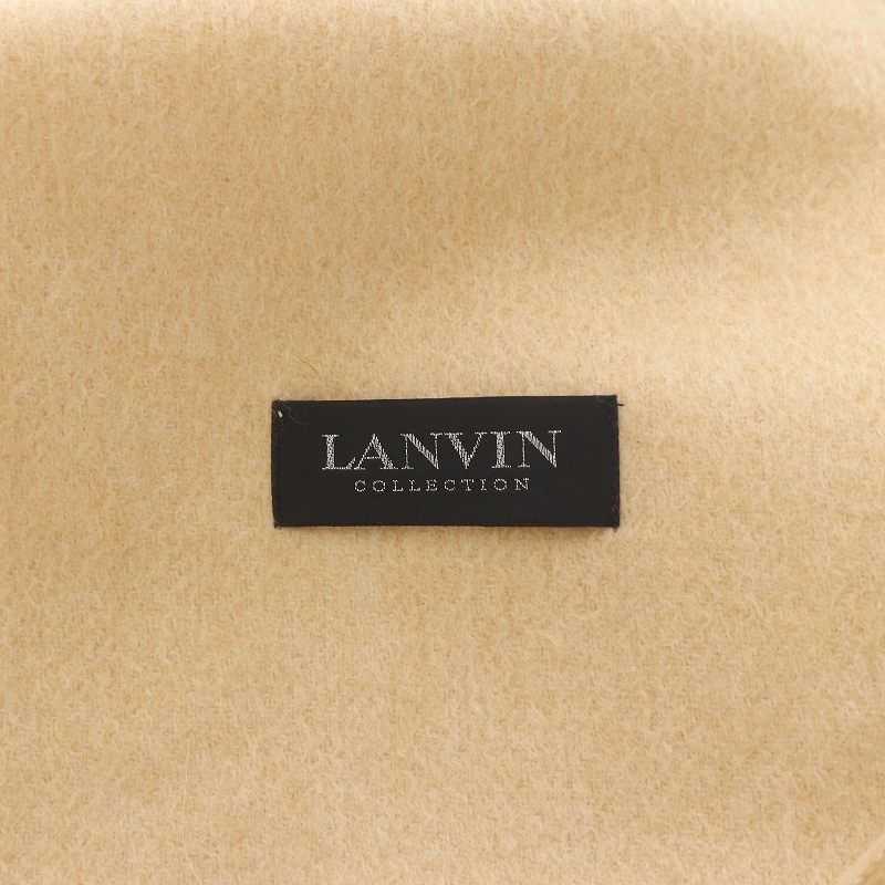 ランバン LANVIN コレクション COLLECTION マフラー ストール フリンジ ベージュ ■OF /SI21 レディース_画像5