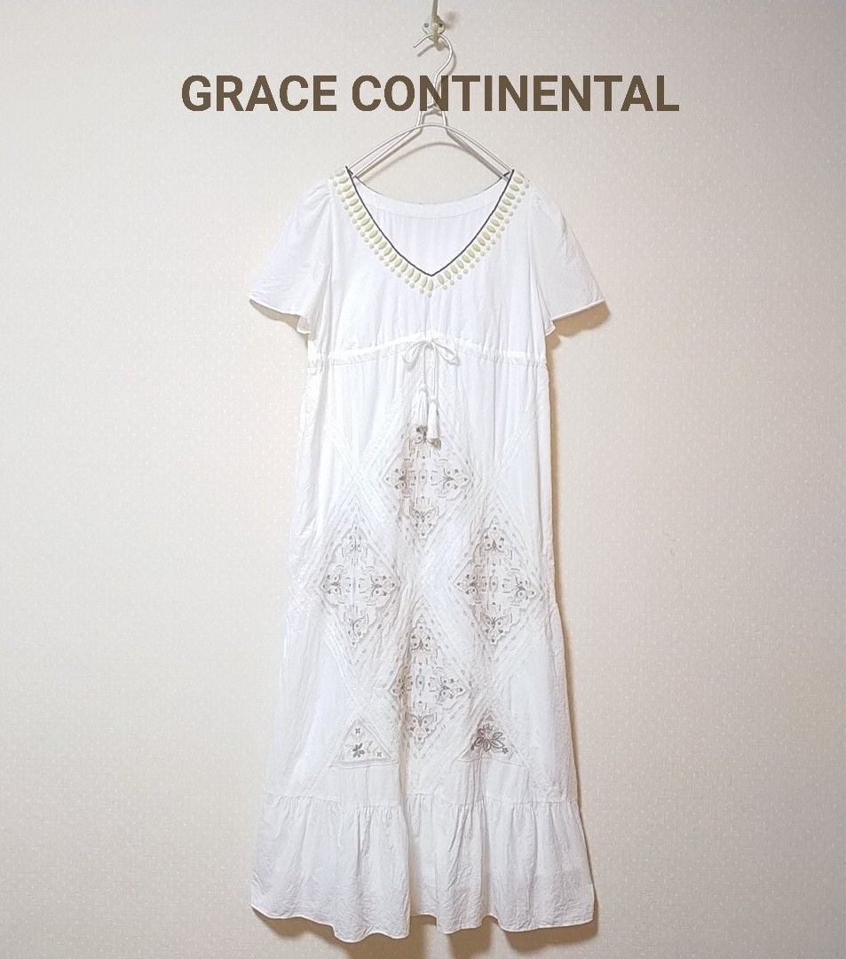 GRACE CONTINENTAL ビジュー刺繍ワンピース 高級