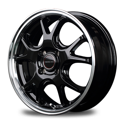 マルカ ホイール ヴァーテックワン エグゼ5 ホンダ フィット GR系 クロスター MID 【16×6.0J 4-100 INSET43 グロッシーブラック】 1本単品_画像1