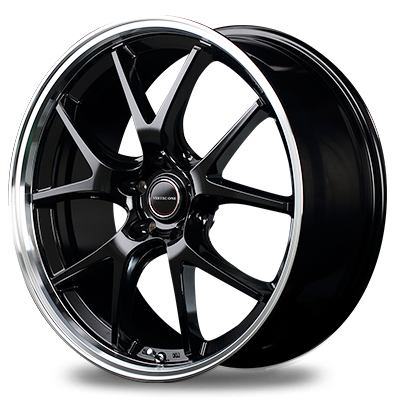 マルカ ホイール ヴァーテックワン エグゼ5 シビック FN2 タイプR ユーロ MID 【18×7.0J 5-114.3 INSET48 グロッシーブラック】 4本セット_画像1