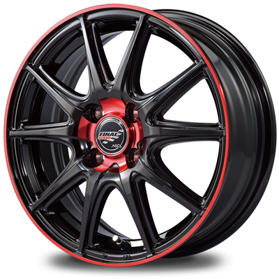 マルカ ホイール ファイナルスピード GRボルト トヨタ ライズ 200系 MID 【16×6.0J 4-100 INSET43 レッドフレアブラック】 4本セット_画像1