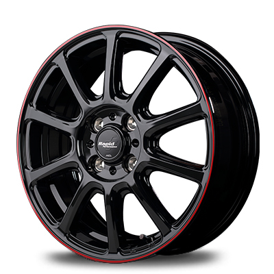 マルカ ホイール ラピッドパフォーマンス ZX10 スバル R2 RC系 MID 【14×4.5J 4-100 INSET45 レッド】 4本セット