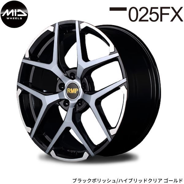 マルカ ホイール RMP 025FX トヨタ アルファード ヴェルファイア 20系 (G'Sグレード) MID 【18×8.0J 5-114.3 INSET42 ゴールド】 1本単品_画像1