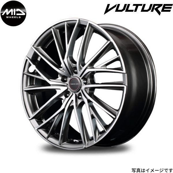 マルカ ホイール ヴァーテックワン ヴァルチャー ダイハツ ミラココア L600系 MID 【16×5.0J 4-100 INSET45 シルバー】 1本単品_画像1