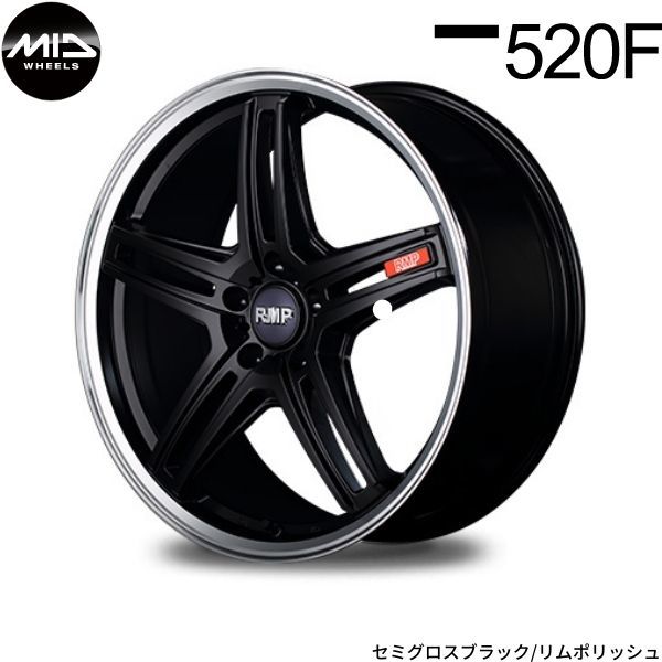 マルカ ホイール RMP 520F スバル レガシーB4 BN系 MID 【18×7.0J 5-114.3 INSET48 セミグロスブラック】 1本単品_画像1