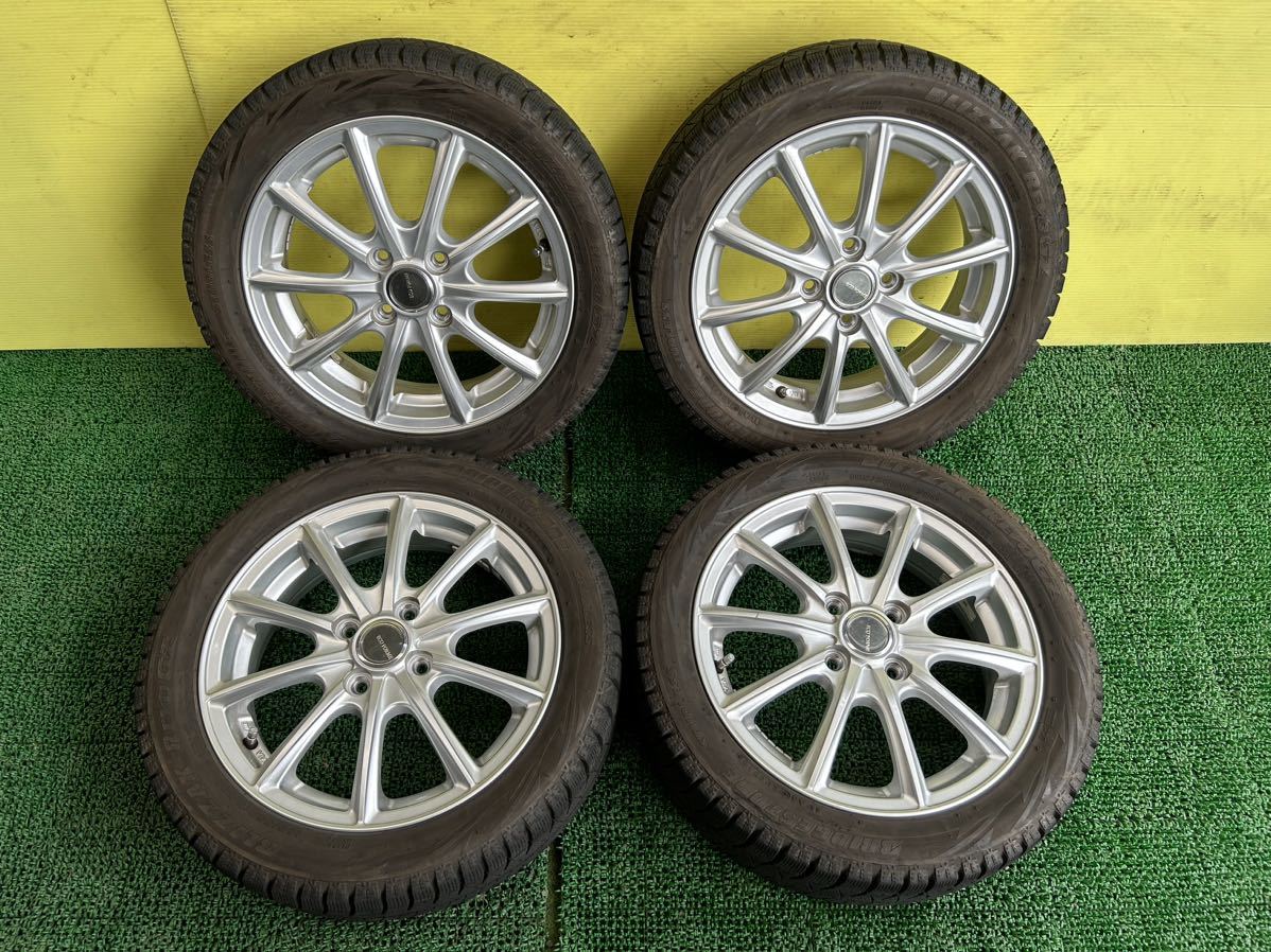 ★165/55R15 2015年スダットレス ブリヂストンブリザックREVOGZ タイヤアルミセット　4穴 PCD100 ET+45 15×4.5J ハブ73mm_画像1