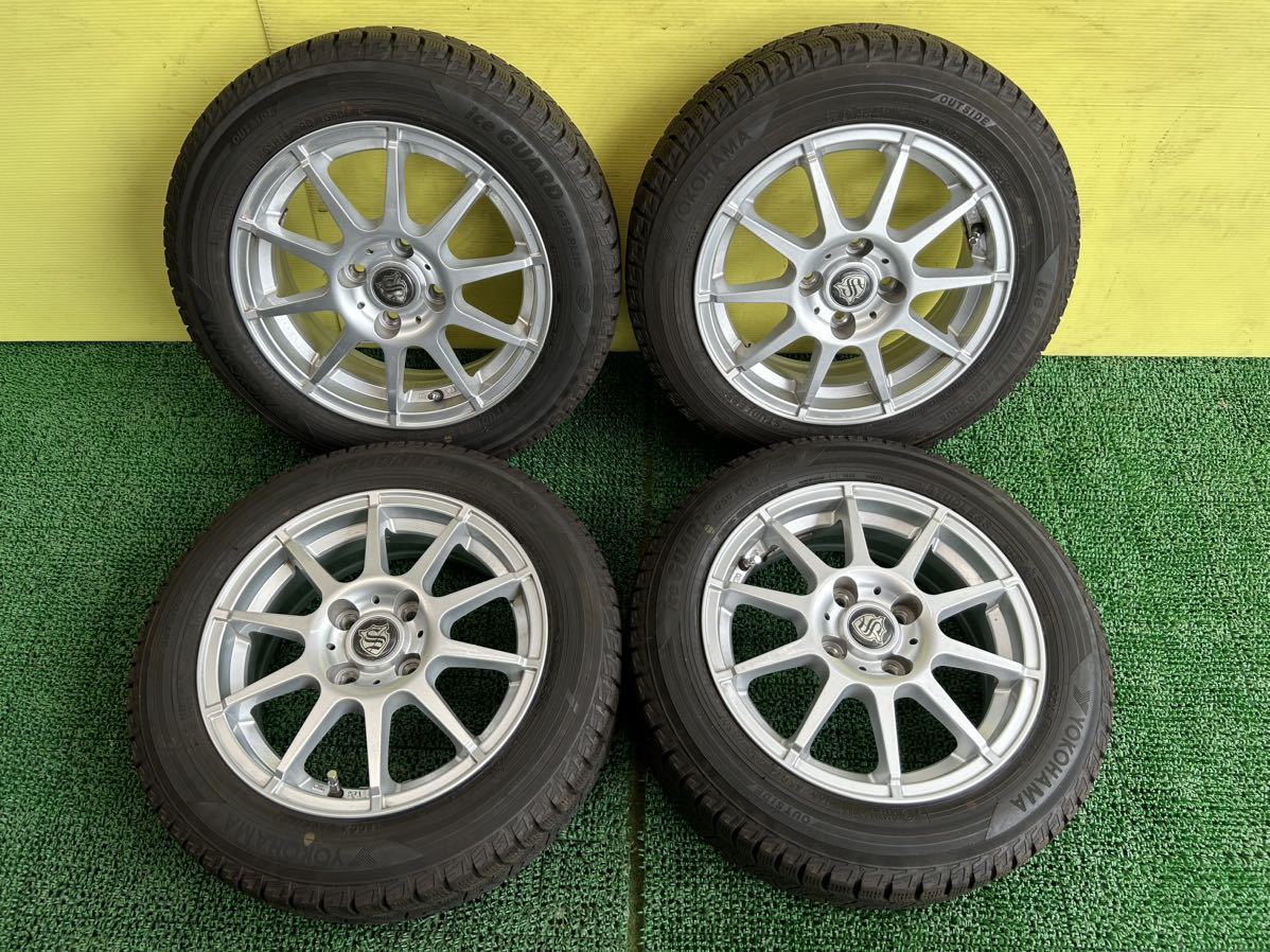 ★165/65R14 2019年スダットレス ヨコハマice GUARD IG50 タイヤアルミセット　4穴 PCD100 ET+38 14×5.5J ハブ67mm_画像1