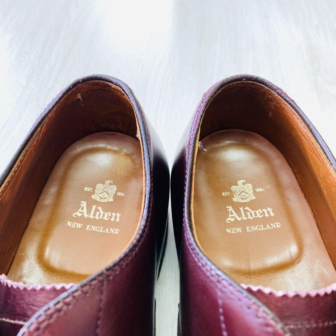 美品【alden オールデン】ストレート キャップトゥ ビジネスシューズ